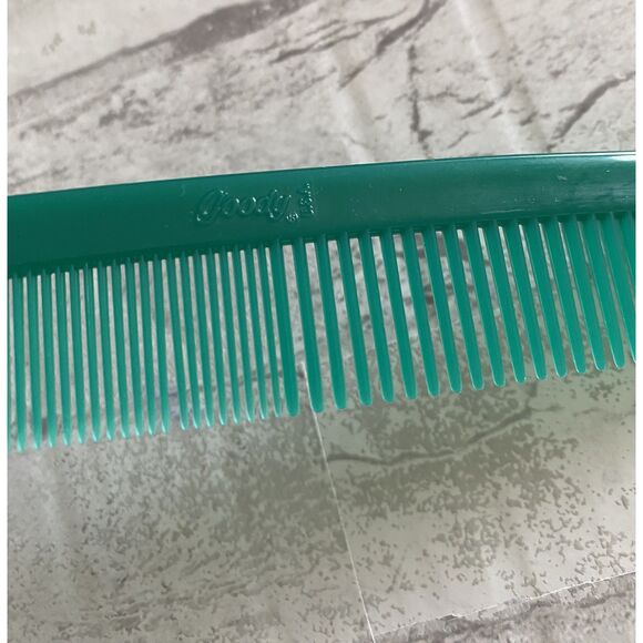 Vintage Goody Made in USA Green Retro Groovy Prop Old School Pocket Hair Comb 7" - Picture 3 of 3